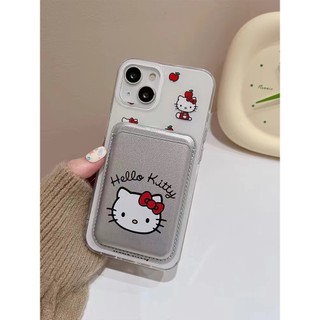 Ví điện thoại nữ tính bạc Thích hợp cho giá đỡ thẻ điện thoại từ tính Iphone 15promax