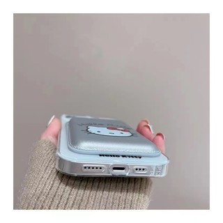 Ví điện thoại nữ tính bạc Thích hợp cho giá đỡ thẻ điện thoại từ tính Iphone 15promax