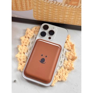 Ví đựng thẻ điện thoại từ tính hình gấu nâu thích hợp cho giá đỡ điện thoại iPhone 15promax