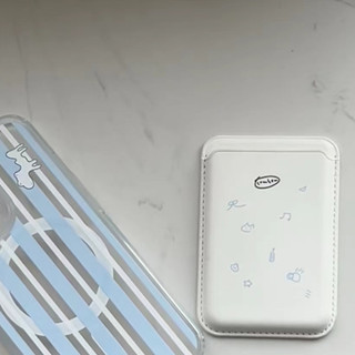 Ví đựng thẻ điện thoại từ tính màu trắng đáng yêu Thích hợp cho túi điện thoại Iphone 15promax