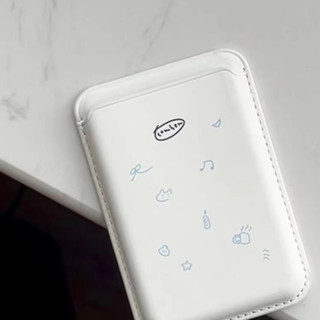 Ví đựng thẻ điện thoại từ tính màu trắng đáng yêu Thích hợp cho túi điện thoại Iphone 15promax
