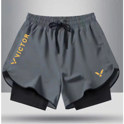 Victor 2024 Mới Chạy Cầu Lông Thể Dục Quần Short Thể Thao Hai Lớp Khô Nhanh Quần Short Thể Thao Thoáng Khí