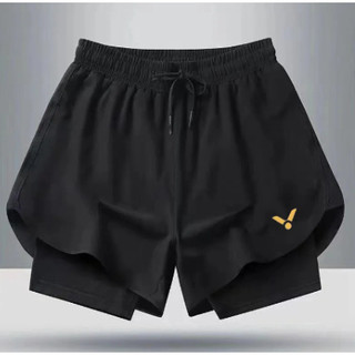 Victor 2024 Mới Chạy Cầu Lông Thể Dục Quần Short Thể Thao Hai Lớp Khô Nhanh Quần Short Thể Thao Thoáng Khí