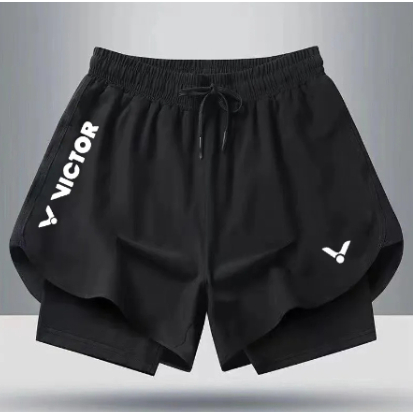 Victor 2024 Mới Chạy Cầu Lông Thể Dục Quần Short Thể Thao Hai Lớp Khô Nhanh Quần Short Thể Thao Thoáng Khí