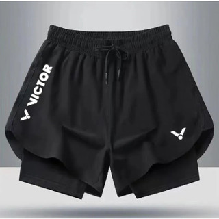 Victor 2024 Mới Chạy Cầu Lông Thể Dục Quần Short Thể Thao Hai Lớp Khô Nhanh Quần Short Thể Thao Thoáng Khí