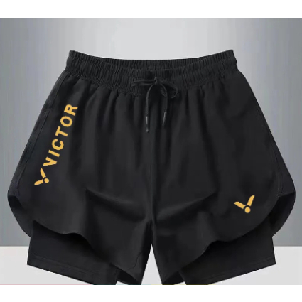 Victor 2024 Mới Chạy Cầu Lông Thể Dục Quần Short Thể Thao Hai Lớp Khô Nhanh Quần Short Thể Thao Thoáng Khí
