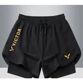 Victor 2024 Mới Chạy Cầu Lông Thể Dục Quần Short Thể Thao Hai Lớp Khô Nhanh Quần Short Thể Thao Thoáng Khí