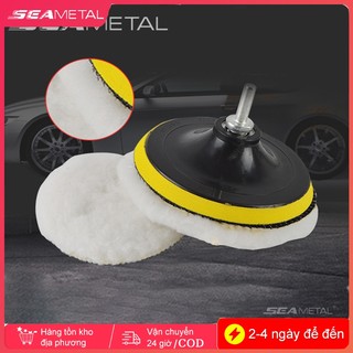 Set 5 miếng đánh bóng SEAMETAL bằng len 3/4/5inch cho xe máy ô tô