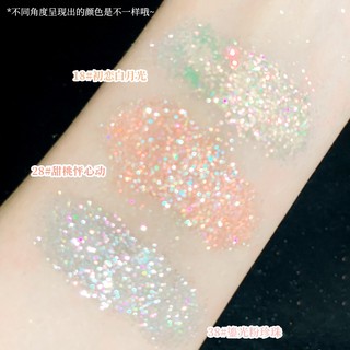 Xixi Flash Phấn Highlighting ngọc trai lung linh lấp lánh tự nhiên làm sáng mặt sắc tố cao dễ dàng ues nữ trang điểm nổi bật đơn sắc NO. D726