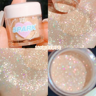 Xixi Flash Phấn Highlighting ngọc trai lung linh lấp lánh tự nhiên làm sáng mặt sắc tố cao dễ dàng ues nữ trang điểm nổi bật đơn sắc NO. D726