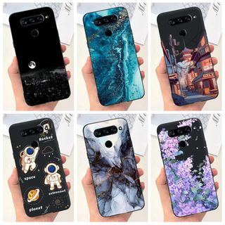 Dành Cho LG V40 ThinQ Ốp Lưng V405 LM-V405 LM-V409N Ốp Lưng Silicon Mềm Màu Đen Cho LGV40 ThinQ Vỏ Chống Sốc 6.4 inch