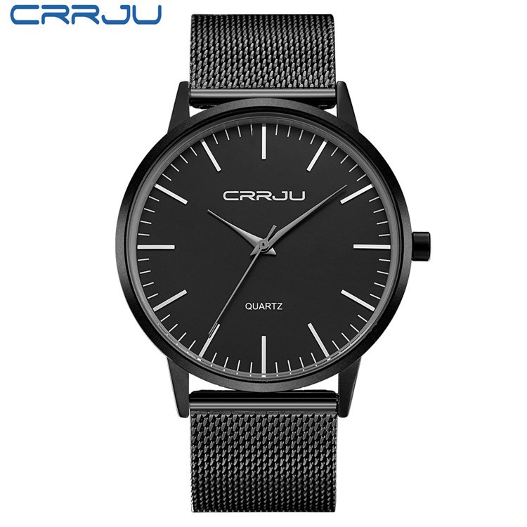 Ảnh Crrju Đồng hồ nam nguyên bản Thép không gỉ Mặt số siêu mỏng Thiết kế sáng tạo Thời trang Công sở Thể thao Thạch anh Analog 2117 X 1