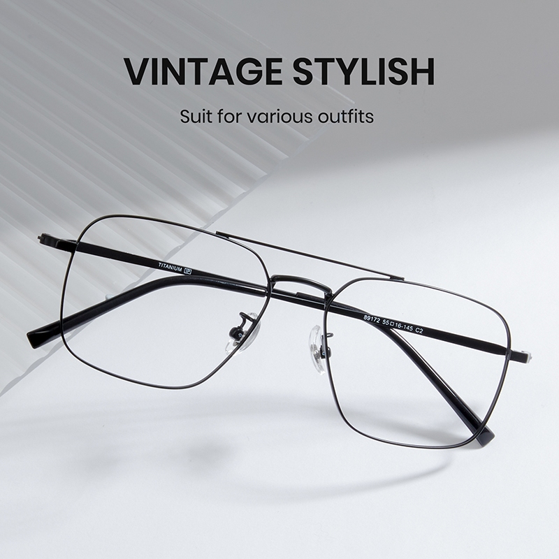 Cyxus Kính Mát Aviator Gọng Titan Siêu Nhẹ Phong Cách Retro Cổ Điển Thời Thượng Unisex 8141