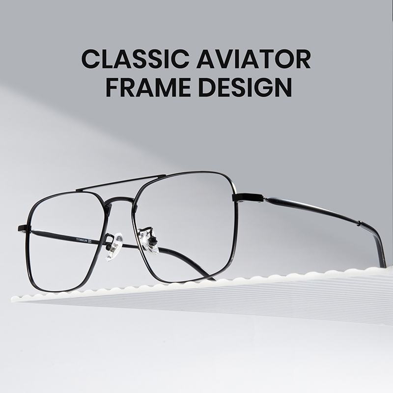 Cyxus Kính Mát Aviator Gọng Titan Siêu Nhẹ Phong Cách Retro Cổ Điển Thời Thượng Unisex 8141