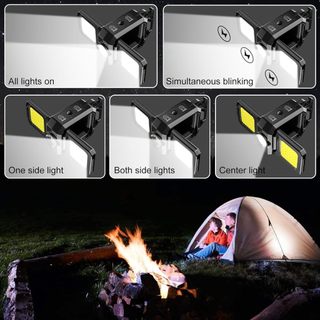 Đèn làm việc COB, Đèn pin Mini có thể sạc lại, 5 chế độ, Đèn LED móc khóa, Cắm trại khẩn cấp ngoài trời