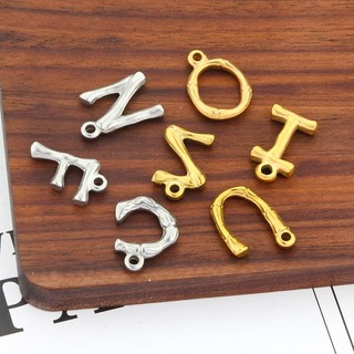 Handmade Pvd 18K Mạ Vàng Thép Không Gỉ 26 Chữ Mặt Dây Chuyền Áo Len Vòng Cổ Mặt Dây Chuyền Để Làm Đồ Trang Sức