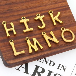 Handmade Pvd 18K Mạ Vàng Thép Không Gỉ 26 Chữ Mặt Dây Chuyền Áo Len Vòng Cổ Mặt Dây Chuyền Để Làm Đồ Trang Sức