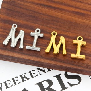 Handmade Pvd 18K Mạ Vàng Thép Không Gỉ 26 Chữ Mặt Dây Chuyền Áo Len Vòng Cổ Mặt Dây Chuyền Để Làm Đồ Trang Sức
