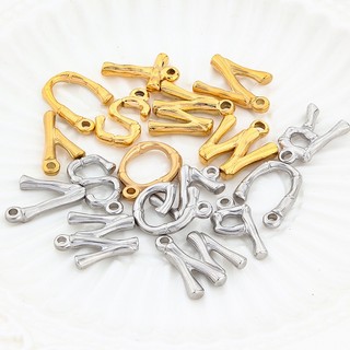 Handmade Pvd 18K Mạ Vàng Thép Không Gỉ 26 Chữ Mặt Dây Chuyền Áo Len Vòng Cổ Mặt Dây Chuyền Để Làm Đồ Trang Sức