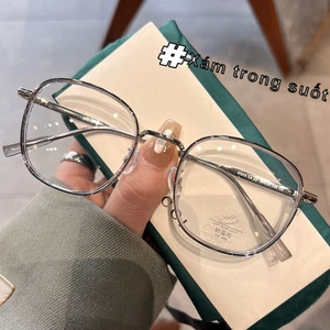 Gọng kính cận có sẵn 0.5 - 5.50 độ cho nam nữ, thấu kính cắt được, gọng phẳng chống ánh sáng xanh, phong cách Hàn Quốc, phù hợp học sinh