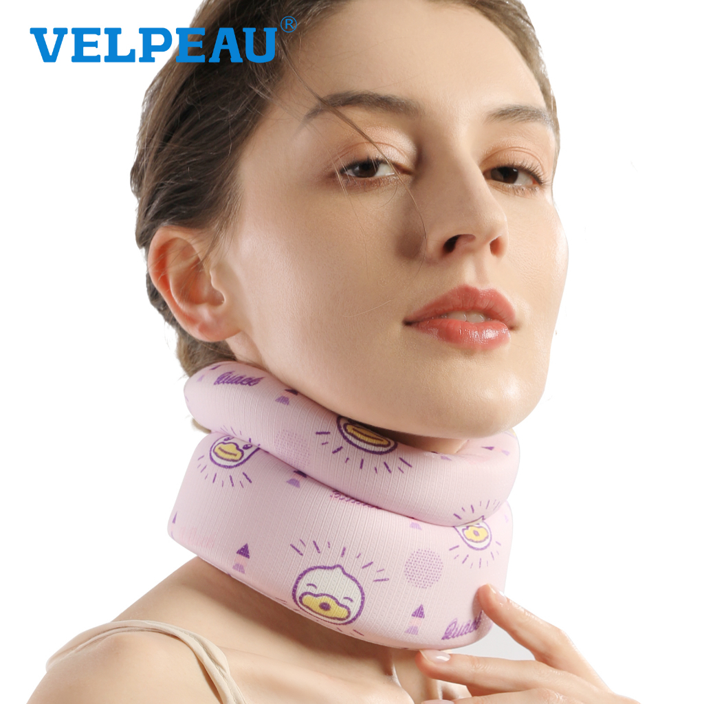 Ảnh Nẹp cổ VELPEAU mềm mại hỗ trợ giảm đau cổ cho nam và nữ, B.Duck Foam hỗ trợ cổ khi ngủ, cổ bị chấn thương hoặc sau chấn thương, giảm đau cột sống cổ 1