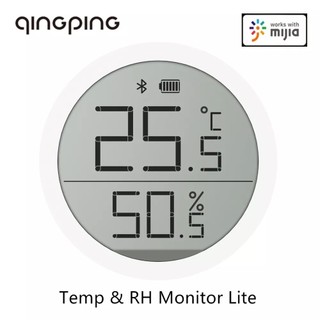 Qingping Digital BLE5.0 Nhiệt kế & Máy đo độ ẩm Màn hình Lite Điện tử Màn hình LCD Dữ liệu Ghi tự động Ứng dụng nhà Mi