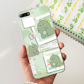 Ốp Lưng Cho Huawei Y7 Pro (2018) Vỏ Hoạt Hình Hoa Đá Cẩm Thạch Phổ Biến Vỏ Điện Thoại Trong Suốt Mềm Cho Huawei Y7Pro 2018 Vỏ