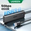 Ugreen USB 3.0 Hub 4 cổng USB A Splitter Bộ mở rộng USB siêu mỏng cho bàn phím chuột Ổ đĩa Flash Máy in đĩa U Tương thích với máy tính xách tay Máy tính để bàn PC Xbox PS5 Hệ thống ô tô