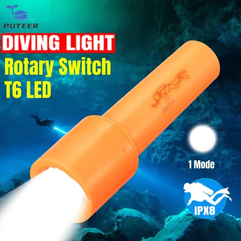 Đèn Pin Mini Lặn Dưới Nước - 3 Chế Độ, Phù Hợp Câu Cá Đêm Ngoài Trời