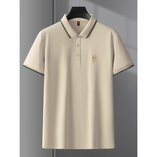 DICHUANGZHE Áo sơ mi polo tay ngắn chất lượng cao dành cho nam mùa hè ve áo công sở thêu áo polo