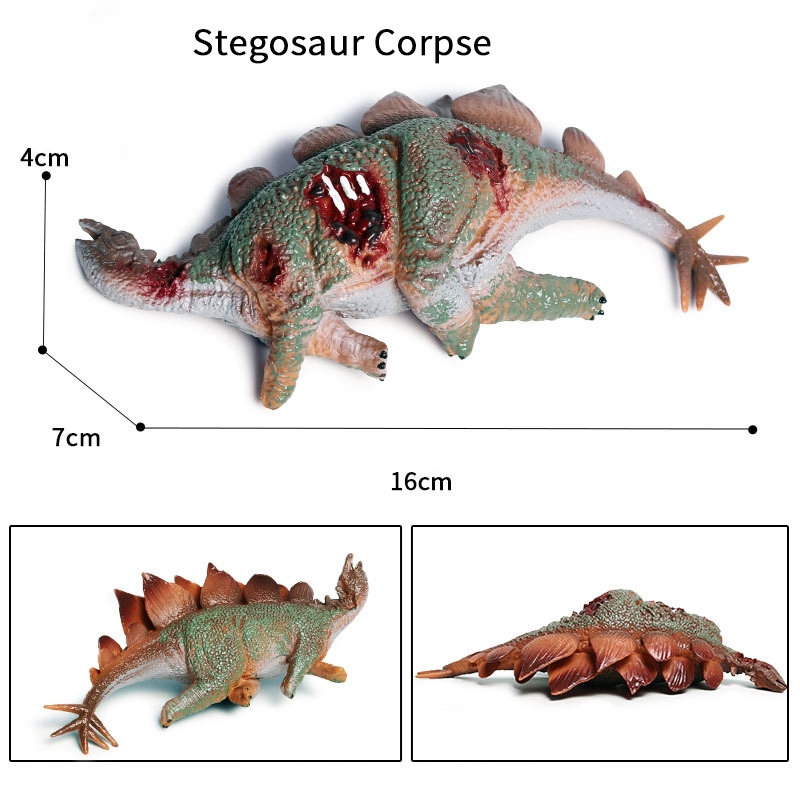 Kỷ Jura rắn mô phỏng xác chết khủng long mô hình đồ chơi stegosaur xác chết động vật mô hình trẻ em cậu bé đồ chơi