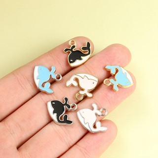 15 Chiếc Hoạt Hình Xanh / Hồng / Đen Cá Voi Men Quyến Rũ Trẻ Em Bé Gái Dễ Thương Làm Vòng Cổ Vòng Tay Bông Tai Mặt Dây Phụ Kiện Hoàn Hảo Cho Trang Trí Tiệc Và DIY Cặp Đôi Quà Tặng Nhỏ