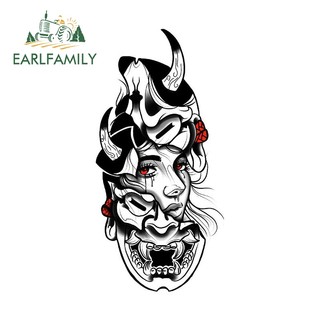EARLFAMILY 13cm x 11.4cm Nhật Bản Geisha Xe Dán Cho Xe Máy Aquaflask Laptop Chống Thấm Nước Cá Tính Kiểu Dáng Xe