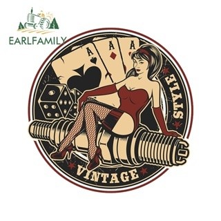EARLFAMILY 13cm Cho Pin-up Bombs Away Thế Chiến Thứ Hai Dán Xe Ô Tô Sáng Tạo Người Cắm Trại Chống Trầy Xước Đề Can Cho Xe Chiến Tranh