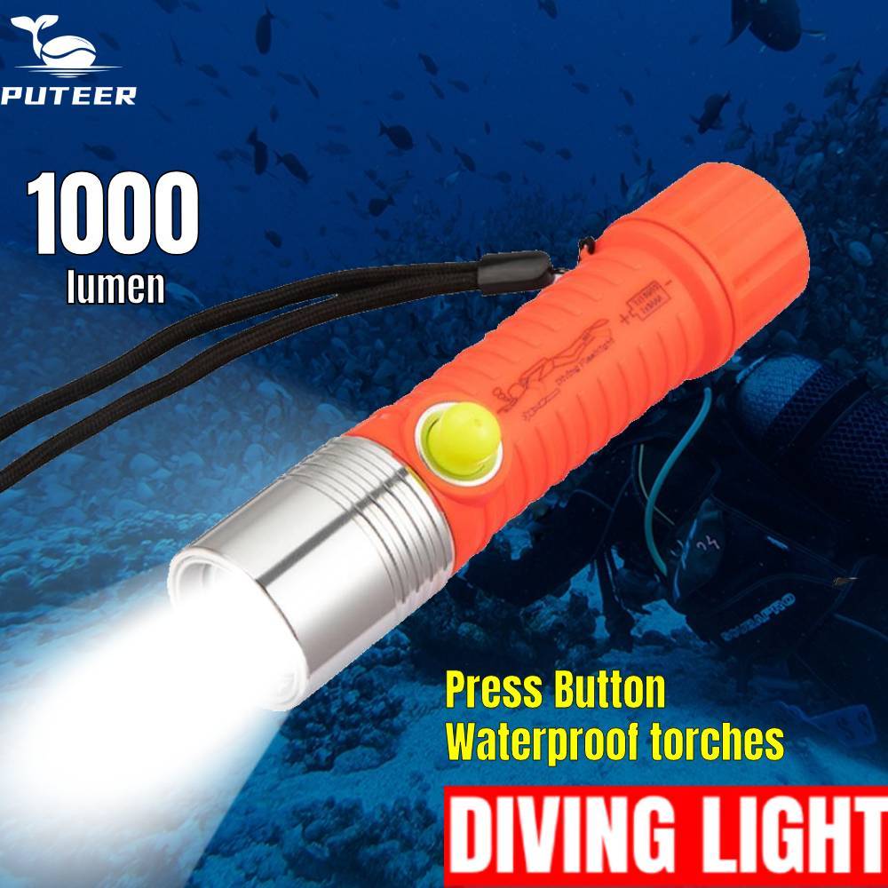 Đèn Pin Mini Lặn Dưới Nước - 3 Chế Độ, Phù Hợp Câu Cá Đêm Ngoài Trời