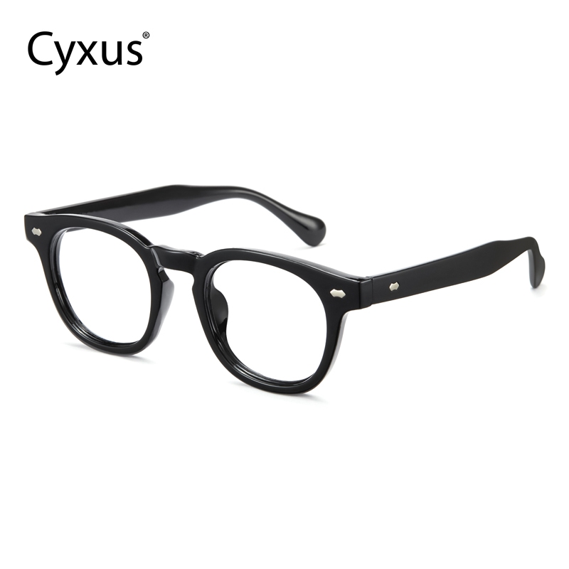Cyxus Kính Unisex Chống Ánh Sáng Xanh Giảm Mệt Mắt Khung Tròn Vintage Bảo Vệ UV 8155