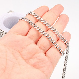 Thép không gỉ NK Dây Xích Cho DIY Trang Sức Làm Vòng Tay Mài Sáu Mặt Vòng Cổ Chất Liệu Cuba Liên Kết Dây Xích