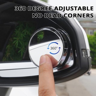 Khung Tròn Ô Tô lồi Góc Rộng Chiếu Hậu Trong Suốt Gương Phụ Trợ 360 Độ Gương Điểm Mù Có Thể Điều Chỉnh Lái Xe