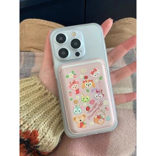 Hộp đựng thẻ họa tiết động vật vui vẻ cho iPhone15pro 15promax 14 4pro 14promax 13 13pro 12pro 12Promax