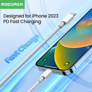 Cáp sạc nhanh Rocoren PD 20W USB Type C cho iPhone 15 Pro Max USB-C cho cáp Macbook USBC