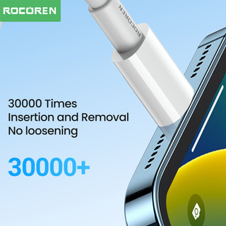 Cáp sạc nhanh Rocoren PD 20W USB Type C cho iPhone 15 Pro Max USB-C cho cáp Macbook USBC