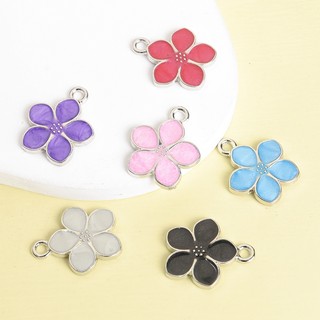 10 Chiếc Nhiều Màu Sắc Hoa Sakura Tạo Kiểu Men Quyến Rũ Cho Trang Sức Ngọt Ngào Làm Vòng Cổ Vòng Tay Bông Tai Dây Xích Điện Thoại Hoa Anh Đào Mặt Dây Chuyền Phụ Kiện Phù Hợp Với DIY Quà Tặng Cho Bé Gái