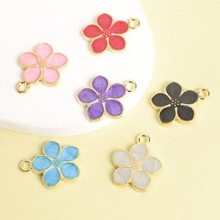 10 Chiếc Nhiều Màu Sắc Hoa Sakura Tạo Kiểu Men Quyến Rũ Cho Trang Sức Ngọt Ngào Làm Vòng Cổ Vòng Tay Bông Tai Dây Xích Điện Thoại Hoa Anh Đào Mặt Dây Chuyền Phụ Kiện Phù Hợp Với DIY Quà Tặng Cho Bé Gái