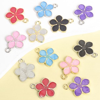 10 Chiếc Nhiều Màu Sắc Hoa Sakura Tạo Kiểu Men Quyến Rũ Cho Trang Sức Ngọt Ngào Làm Vòng Cổ Vòng Tay Bông Tai Dây Xích Điện Thoại Hoa Anh Đào Mặt Dây Chuyền Phụ Kiện Phù Hợp Với DIY Quà Tặng Cho Bé Gái