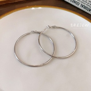 DREJEW Bạc 925 Kim Tròn Bóng Bông Tai Âu Mỹ Thiết Kế Phóng Đại Bông Tai Hình Học niche Cá Tính Đơn Giản Bông Tai Cho Nữ Không Dị Ứng