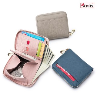 Thời Trang Mới Mini Chính Hãng Ví Da Nữ Dây Kéo Ví Đựng Tiền Xu Lớp Đầu Tiên Da Bò Ví Ngắn