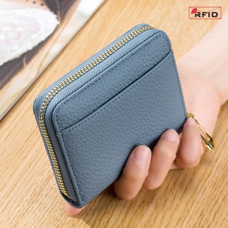 Thời Trang Mới Mini Chính Hãng Ví Da Nữ Dây Kéo Ví Đựng Tiền Xu Lớp Đầu Tiên Da Bò Ví Ngắn