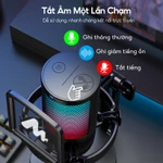 Micro thu âm MAONO DGM20 RGB USB Condenser với độ điều chỉnh lớn/chức năng thiết lập phần mềm cho PC/game/livestream — ảnh 4
