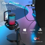 Micro thu âm MAONO DGM20 RGB USB Condenser với độ điều chỉnh lớn/chức năng thiết lập phần mềm cho PC/game/livestream — ảnh 6
