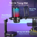 Micro thu âm MAONO DGM20 RGB USB Condenser với độ điều chỉnh lớn/chức năng thiết lập phần mềm cho PC/game/livestream — ảnh 7